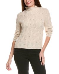 Hannah Rose - Shaker Cable Funnel Neck Wool & Cashmere-Blend Sweater - Lyst