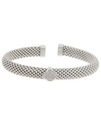 Meshmerise - 18K Rose Vermeil 0.12 Ct. Tw. Diamond Bangle Bracelet - Lyst