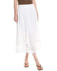 Rag & Bone - Clem Lace Midi Skirt - Lyst