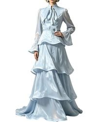 Linda Charm - Long Sleeve Maxi Dress - Lyst