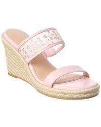 Stuart Weitzman - Lily Espadrille Wedge Sandal Canvas - Lyst