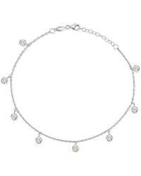 Glaze Jewelry - Silver Cz Anklet - Lyst