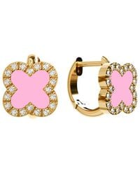 Gabi Rielle - 14K Over Agate Cz Mini Hoop Earrings - Lyst