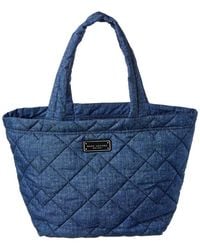 Marc Jacobs - Denim-Effect Quilted Medium Tote - Lyst