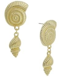 Adornia - Swirl & Shell Drop Earrings - Lyst
