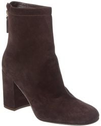 Gianvito Rossi - Bellamy 85 Suede Bootie - Lyst