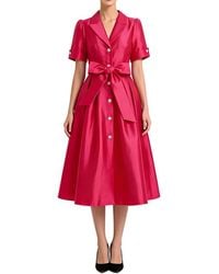Linda Charm - Short Sleeve Midi Dress - Lyst