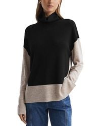 Reiss - Alexis Wool & Cashmere-Blend Knitted Roll Neck Top - Lyst