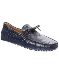 Tod's - Croc-Embossed Leather Loafer - Lyst