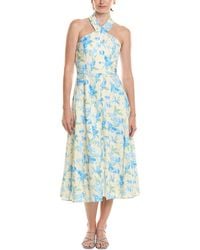 Hutch - Wally Linen-Blend Midi Dress - Lyst