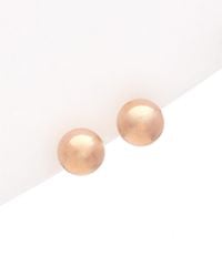Italian Gold - 14k Italian Rose Gold Ball Studs - Lyst