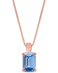 Amairah - 14K Rose 1.00 Ct. Tw. Lab-Grown Diamond Solitaire Pendant Necklace - Lyst