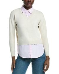 Design History - Stripe Two-Fer Sweater - Lyst