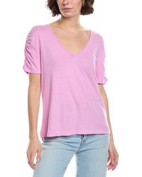 Michael Stars - Josie Ruched Sleeve T-Shirt - Lyst