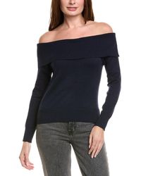 Hannah Rose - Off-The-Shoulder Cashmere-Blend Pullover - Lyst