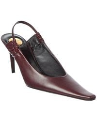 Saint Laurent - Anne Marie Leather Slingback Pump - Lyst
