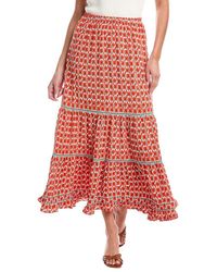 Max Studio - Tiered Midi Skirt - Lyst