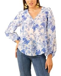 Hale Bob - Elliot Long Sleeve Silk-Blend Top - Lyst