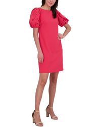 Vince Camuto - Short Sleeve Solid Mini Dress - Lyst