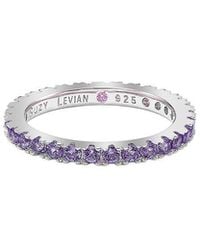 Suzy Levian - Silver Cz Stackable Ring - Lyst