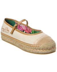 Jimmy Choo - Aciel Canvas & Leather Espadrille - Lyst