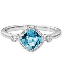 Diamond Select Cuts - 14K Diamond .05 Ct. & 1.10 Topaz Ring - Lyst