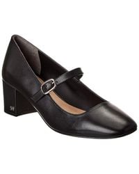 Stuart Weitzman - Louise 50 Block Leather Mary Jane Pump - Lyst