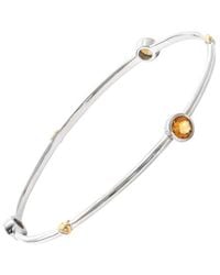 Gemstones - 1.23 Ct. Tw. Diamond & Citrine Bangle Bracelet - Lyst