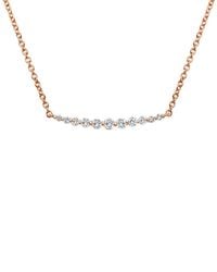 Sabrina Designs - 14k Rose Gold 0.15 Ct. Tw. Diamond Bar Necklace - Lyst