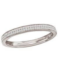 Suzy Levian - 14K 0.16 Ct. Tw. Diamond Two Row Half Eternity Ring - Lyst
