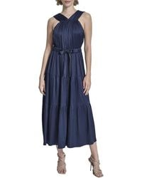 DKNY - V-Neck Halter Dress - Lyst