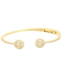 Juvell - 18K Plated Cz Bangle Bracelet - Lyst
