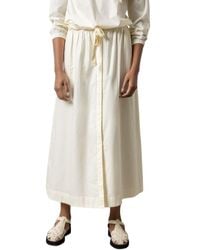 Lilla P - Poplin Button Front Skirt - Lyst