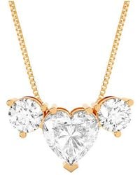 Amairah - 14K Rose 4.00 Ct. Tw. Lab-Grown Diamond Pendant Necklace - Lyst