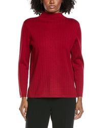 Jones New York - Wide Rib Funnel Neck Sweater - Lyst