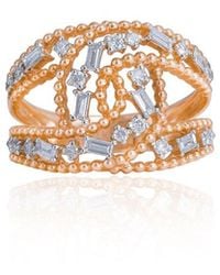 Diana M. Jewels - Fine Jewelry 14k Rose Gold 0.46 Ct. Tw. Diamond Half-eternity Ring - Lyst