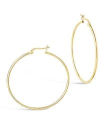 Sterling Forever - 14k Over Silver Hoops - Lyst