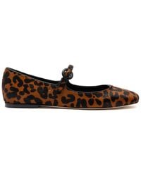 Larroude - Larroudé Blair Calf Hair Ballet Flat - Lyst