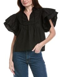 Sail To Sable - Ruffle Sleeve Top - Lyst