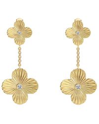Gabi Rielle - 18K Over Cz Dangle Earrings - Lyst