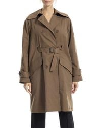 Max Studio - Sueded Twill Coat - Lyst