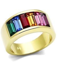 Alamode Jewelry - Plated Stainless Steel Ring - Lyst