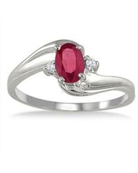 Gem Spark - 14K 0.49 Ct. Tw. Diamond & Ruby Ring - Lyst