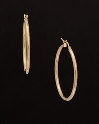 Italian Gold - 14K Polished Hoops - Lyst