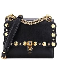 Fendi - Leather Kan I Bag Studded Small (Authentic Pre-Loved) - Lyst
