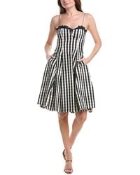 Rebecca Taylor - Gingham Twill Midi Dress - Lyst