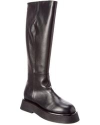 Wandler Rosa Long Leather Boot - Black