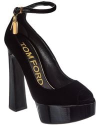 Tom Ford - Velvet Platform Sandal - Lyst