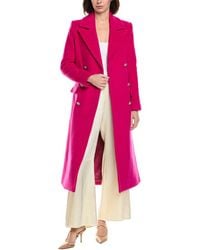 L'Agence - Olina Long Wool-Blend Coat - Lyst