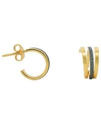 Maitre De Diamant - 18K Triple Curve Stardust Hoop Earrings - Lyst